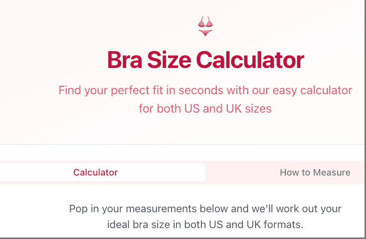 Bra Size Calculator - AI Bra Size Calculator Tool